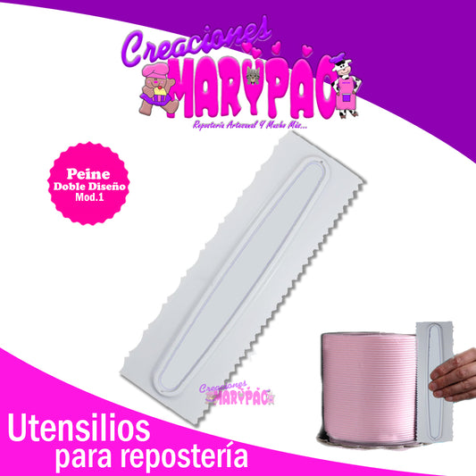 Peine Para Pasteles Doble Vista 2 En 1, 3 Modelos a elegir - Creaciones Marypao