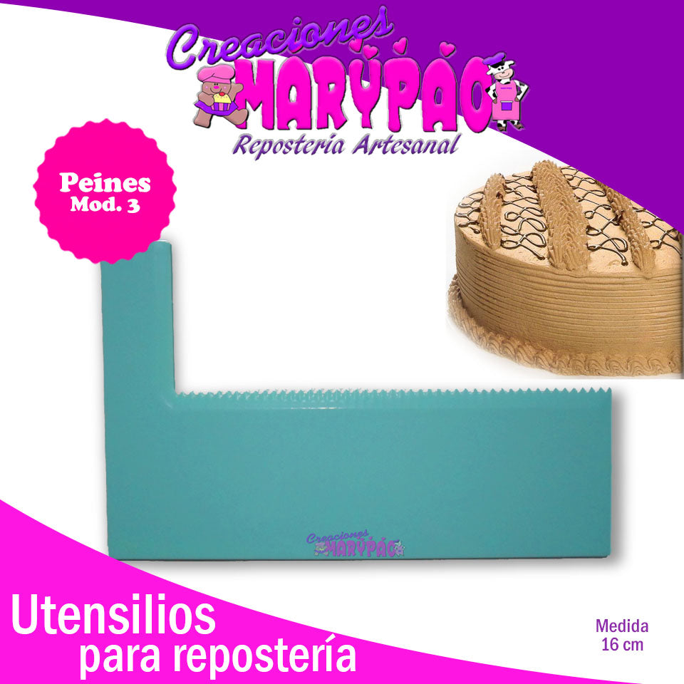 Peine Para Decoración De Pasteles - 3 Modelos a elegir - Creaciones Marypao