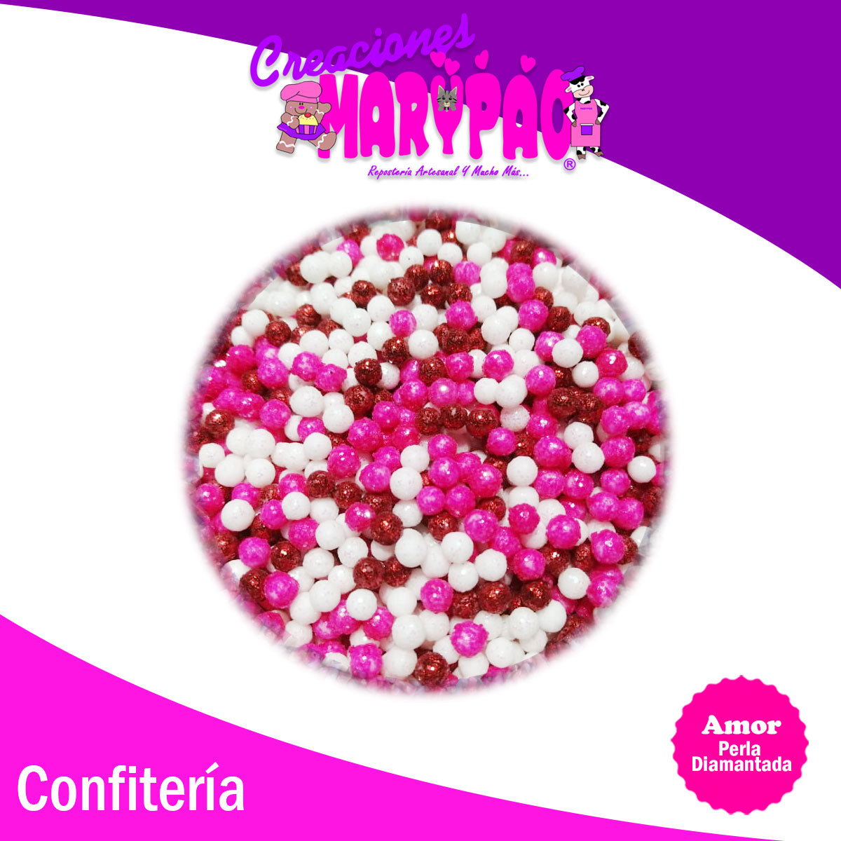 Perla Diamantada 14 De Febrero Sprinkles Comestibles Para Cupcakes, Galletas, Etc.