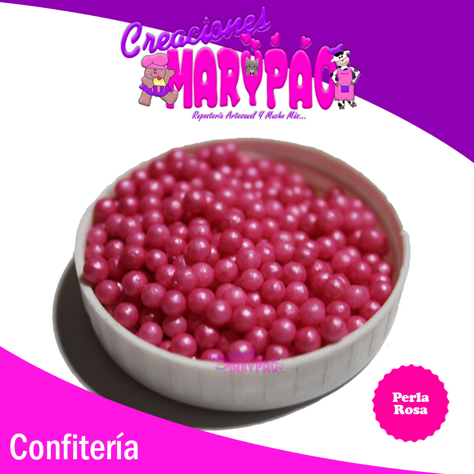 Perla Comestible Rosa Confitería - Creaciones Marypao