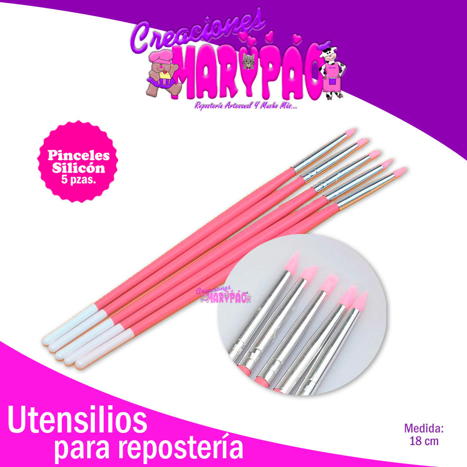 Pinceles De Silicón Reposteria Modelado - Creaciones Marypao