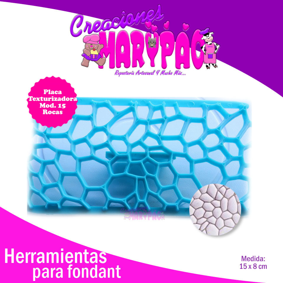 Placa Texturizadora De Rocas Mod 15 Fondant - Creaciones Marypao