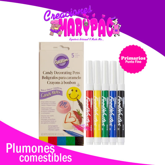 Plumones Comestibles Wilton Marcadores Colores Primarios - Creaciones Marypao