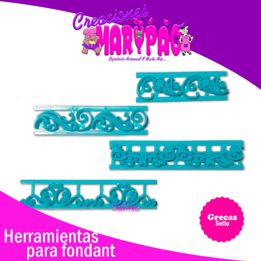 Placas Para Fondant Sellos Grecas - Creaciones Marypao