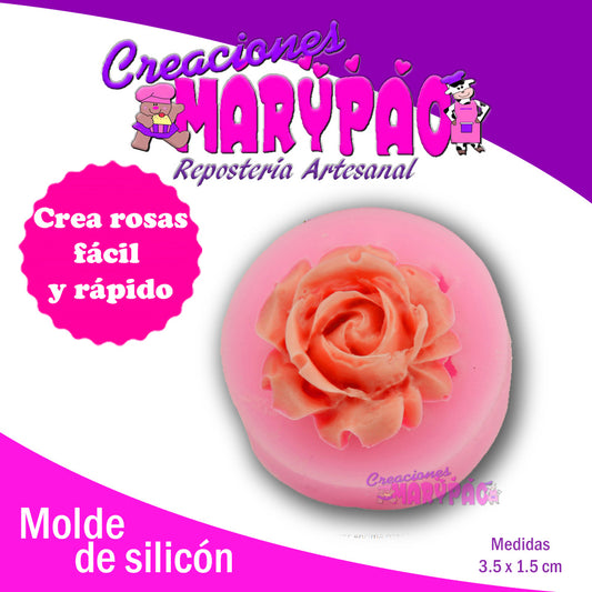 Molde De Silicón Rosa Mini - Creaciones Marypao