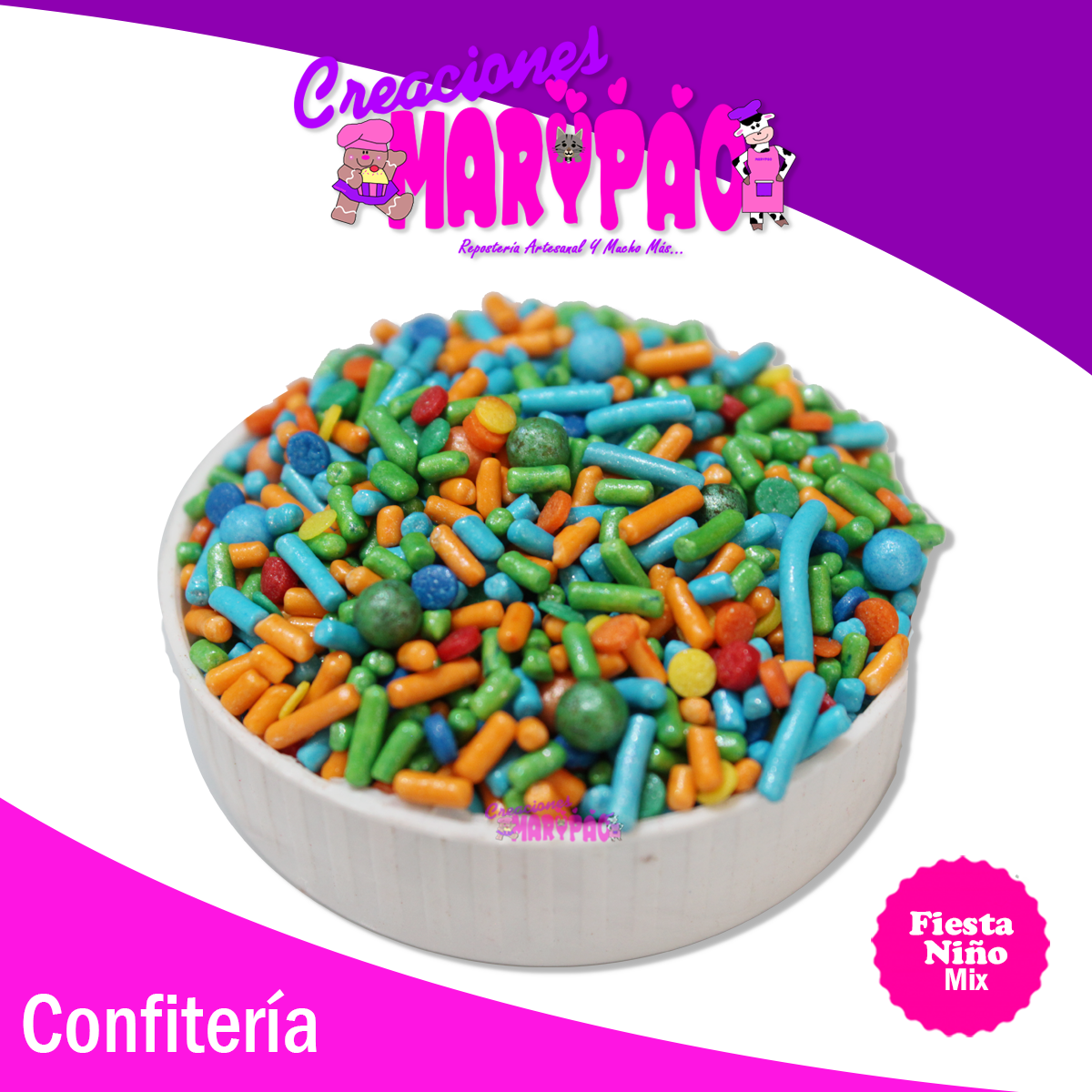 Sprinkles Comestibles Granillo Confeti Mix Niño - Creaciones Marypao