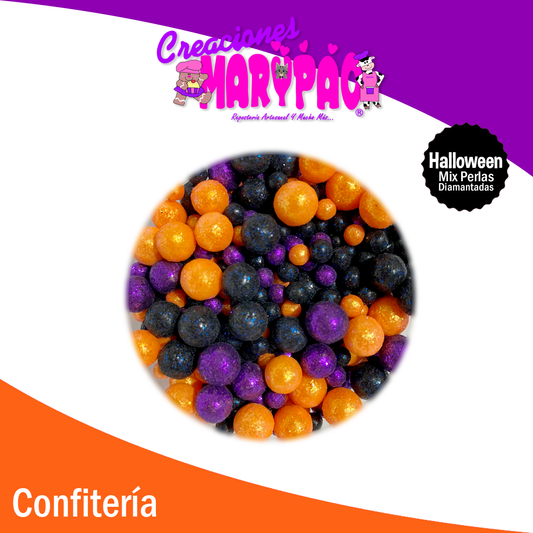 Perla Comestible Diamantada Mix Halloween