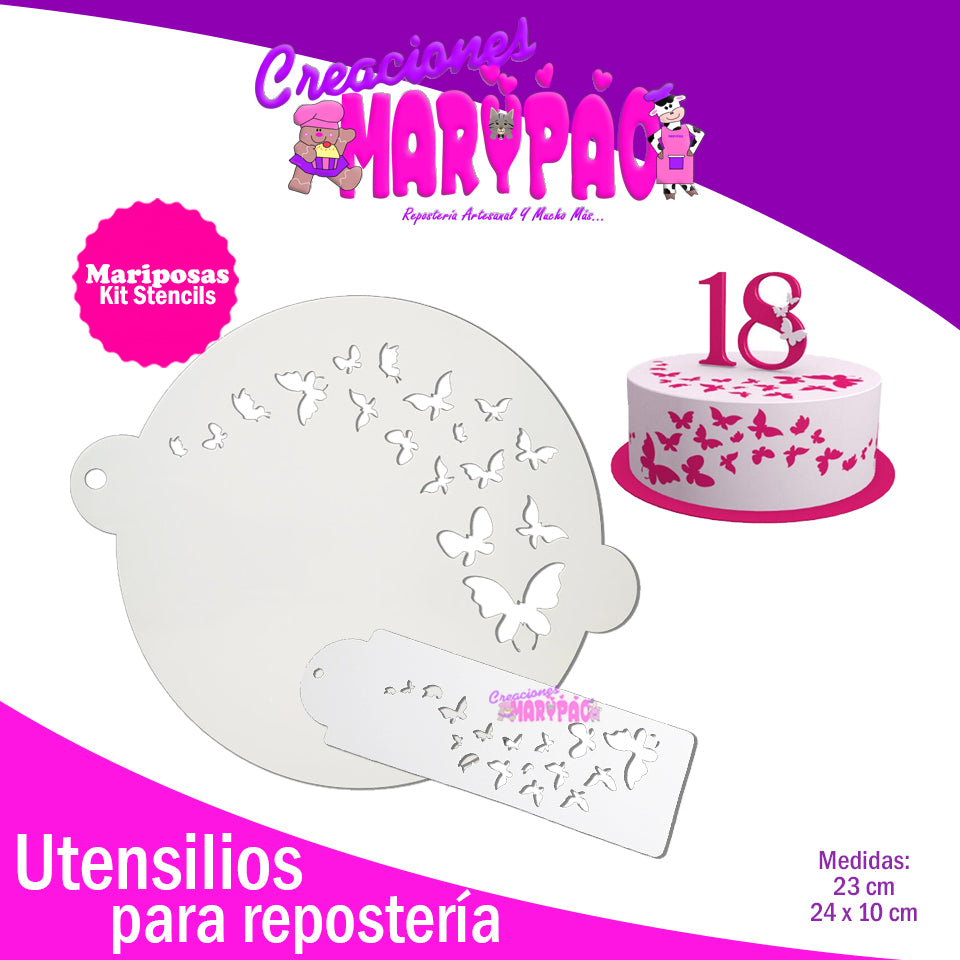 Stencil de Mariposa - Creaciones Marypao