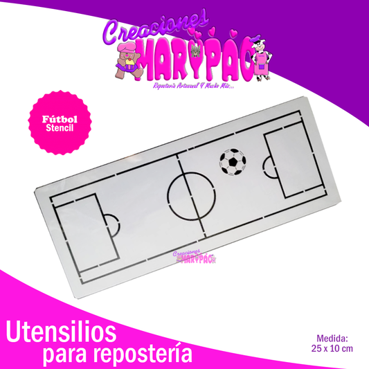 Stencil Para Pasteles Cancha Futbol - Creaciones Marypao