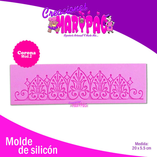 Tapete De Silicón Corona Encaje De Azúcar - Creaciones Marypao