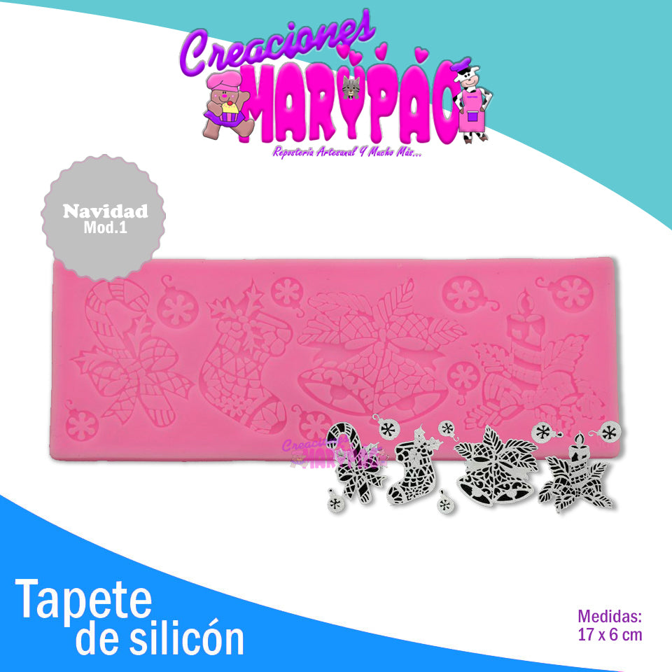 Tapete De Silicón Navidad Para Encaje De Azúcar - Creaciones Marypao