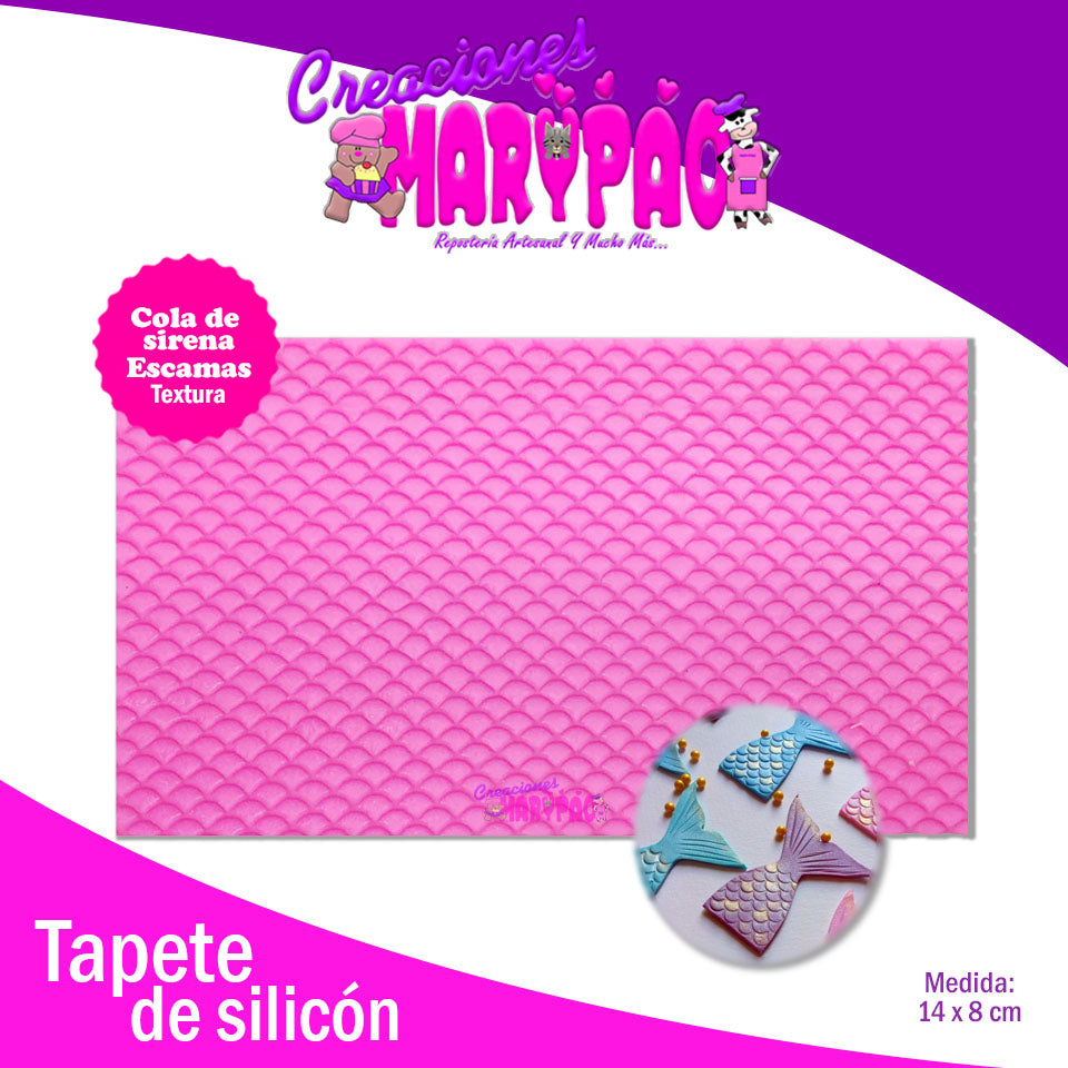 Tapete De Silicón Sirena Escamas - Creaciones Marypao