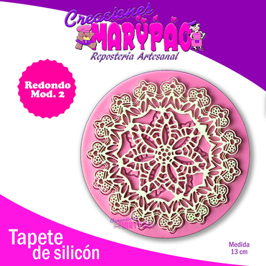 Tapete De Silicón Flor Nochebuena Mod.2 Encaje De Azúcar - Creaciones Marypao