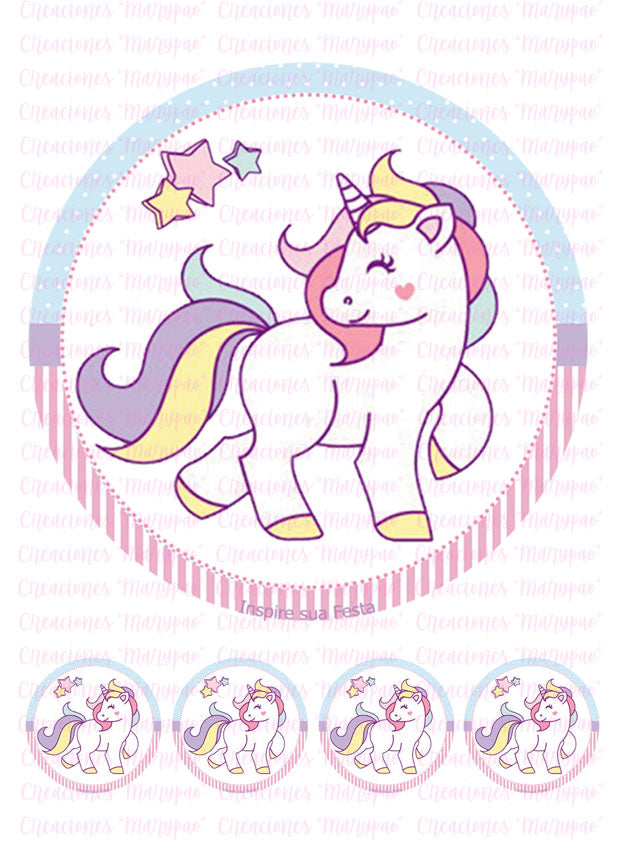 Transfers Para Gelatinas Gelapaletas Unicornio - Creaciones Marypao