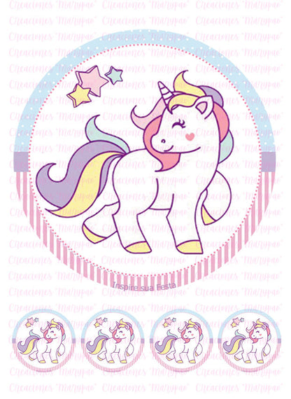 Transfers Para Gelatinas Gelapaletas Unicornio - Creaciones Marypao
