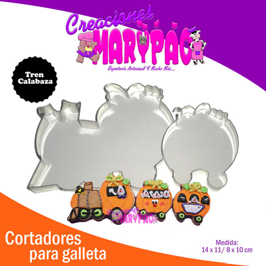 Cortadores De Galletas Tren Calabazas Halloween - Creaciones Marypao